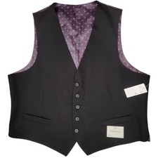 NEW Perry Ellis Portfolio Mens 5 Button 2 Pocket Vest 48 Reg
