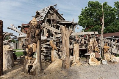 Photo:Ouray County Colorado 2015 Rusty Moose Wood Carvings Storefront