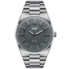 Storm Solaron Grey Mens Watch Grey Dial Silver Strap 47562/GY