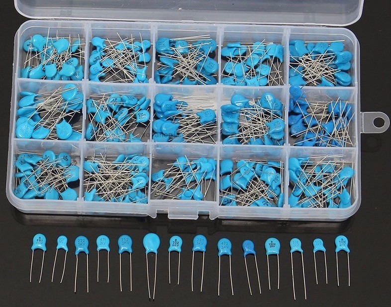 1nF-22nF Ceramic Capacitors Assorted Kit 300pcs 15 Value High Voltage USA