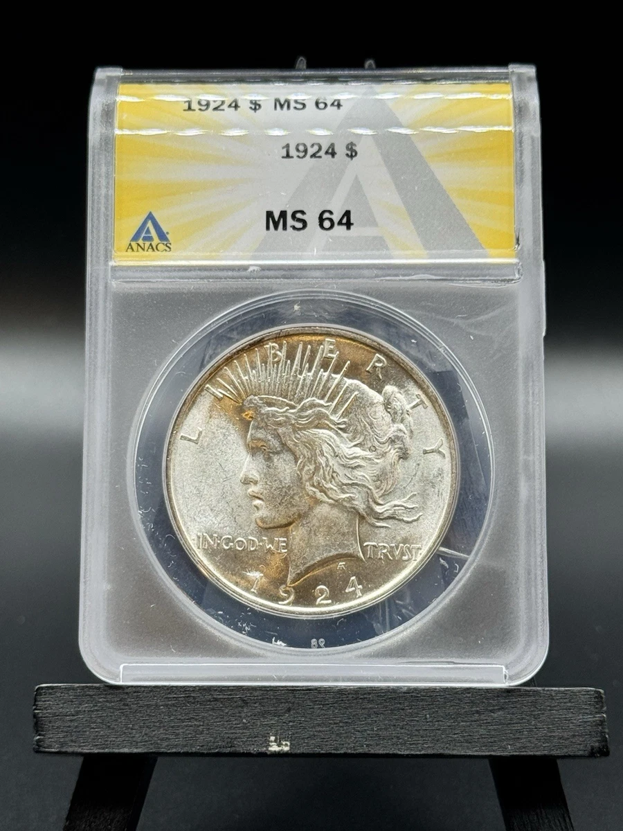 アメリカ ピースダラー銀貨 1924年 PCGS MS64 MS 64 Graded 1924 Year Peace Dollars (1921-1935) for sale | eBay