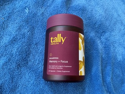 TALLY Health SHARPEN Memory + Focus, 60 capsules. Exp 09/26. SEALED