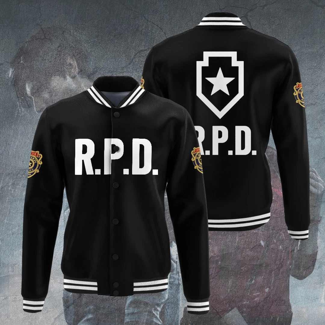 Resident Evil 2 Remake x Leon Scott Kennedy Varsity Jacket GNE5353.6 - product detail image 1