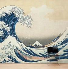 The Great Wave off Kanagawa by Katsushika Hokusai Wall Mural. #6121
