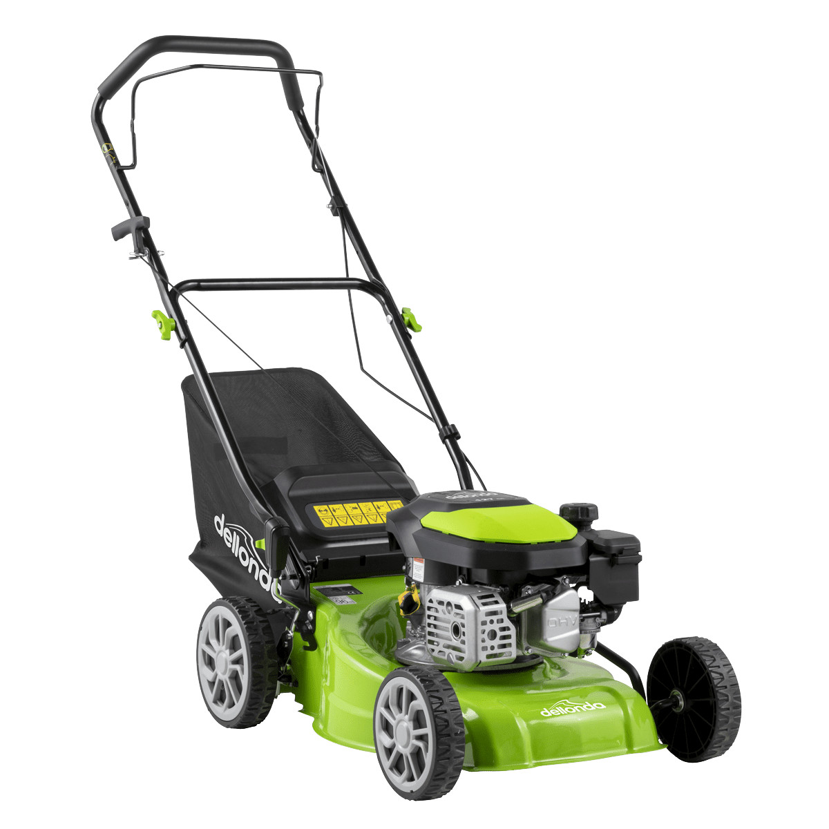 Sealey DG100 Dellonda Hand-Propelled Petrol Lawnmower Grass Cutter, 127cc