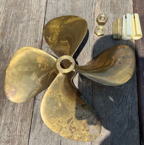 LARGE BOAT PROPELLER BRASS GRAND RAPIDS MICHIGAN 18LH19 VINTAGE ANTIQUE