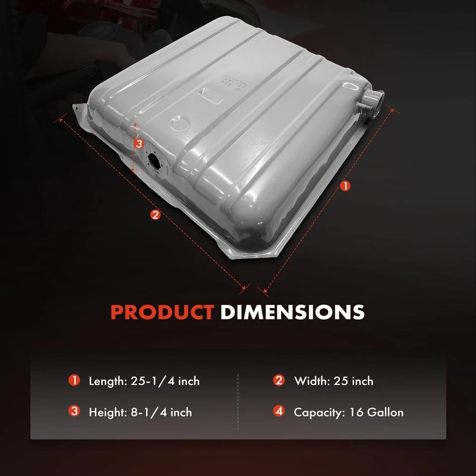 Tanque de combustible de 16 galones para Chevy Bel Air One-Fifty Series Two Ten Series 1955-1956 Foto 4 de 4