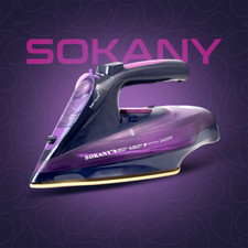 Cordless Steam Iron 2400W with Ceramic Soleplate, 360ml Tank, Anti-Drip