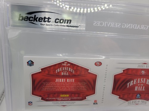 2018 Panini National Treasures of the Hall Booklets 05/25 Jerry Rice BGS 8.5 - Picture 8 of 10