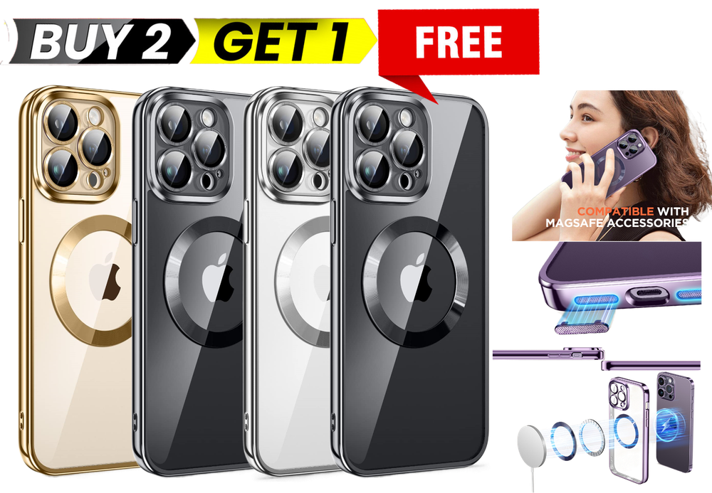 For Apple iPhone 15 14 13 12 11 Pro Max Case Mag Safe Magnetic Camera Lens Cover