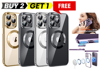 For Apple iPhone 17 16 15 14 13 Pro Max Case Mag Safe Magnetic Camera Lens Cover