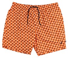 NAUTICA Seashell Print 8" Swim Trunks sz XL X-Large Orange Blue Shorts