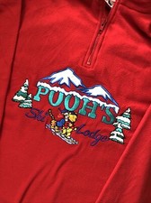 NWT Disney MICKEY Inc Kids Winnie the Pooh 1/4 Zip Pullover Size Kid's Large VTG