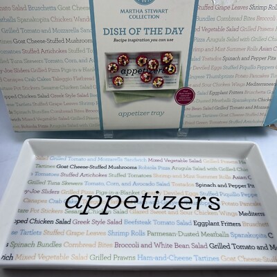 Macys Martha Stewart Collection Appetizer Tray Dish Of The Day Unused Ceramic