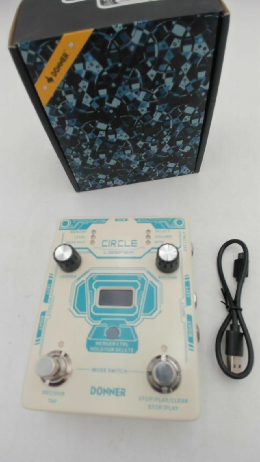 Donner Circle Looper Pedal Drum Machine, 2 in 1 Drum Looper Stereo