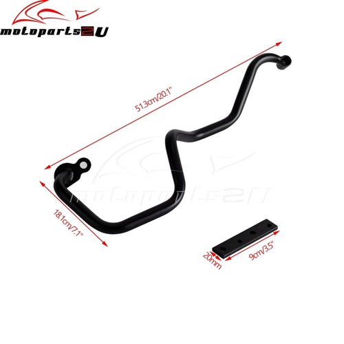 Black Exhaust Shield Muffler Pipe Guard Crash Bar Fit Pan America 1250 RA1250 S - Picture 2 of 9