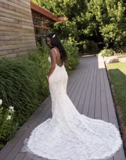 Martina Liana style 854 Ivory Wedding Dress 10 and Cathedral veil 6500 value