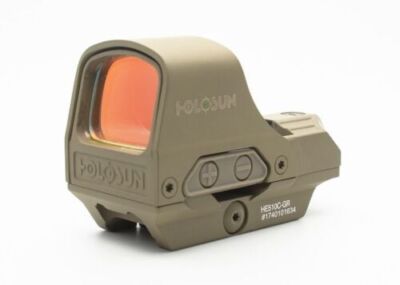 Holosun HE510C 1x Open Reflex Sight Green Dual Reticle FDE - (HE510C-GR-FDE)