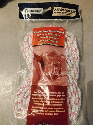 Secureline by Lehigh diamond braid polyester 50ftx5/16in rope