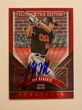Jeff Hendrix Signed Panini #124 2015 Card Elite Extra Edition Auto MLB RAD