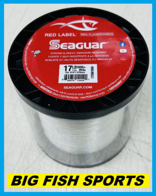 SEAGUAR RED LABEL 100% Fluorocarbon 17lb/1000yd 17RM1000 NEW! FREE USA SHIPPING!