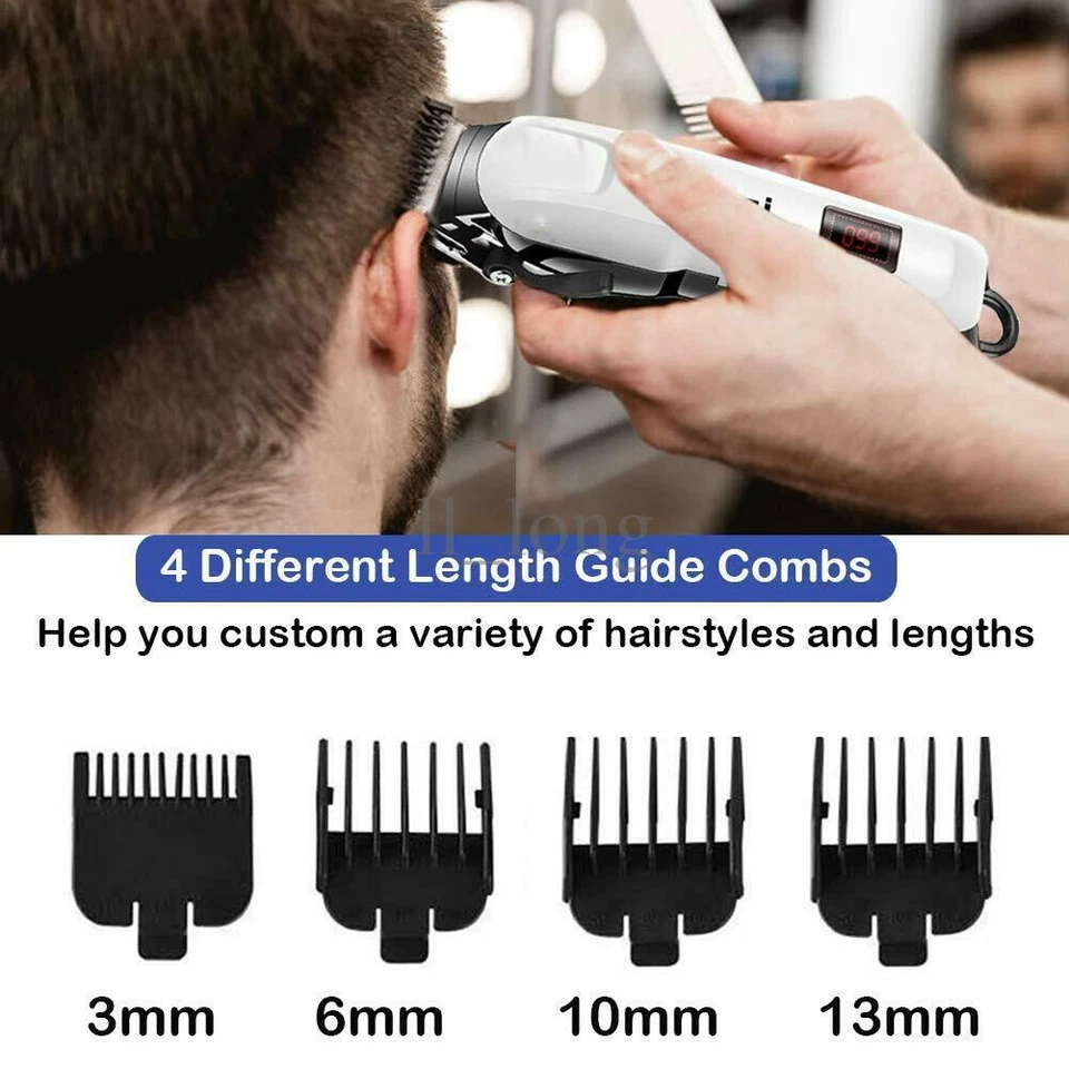 Kit de aparador de cabelo profissional Kemei máquina de corte masculina salão de barbeiro EUA - Imagem 2 de 4