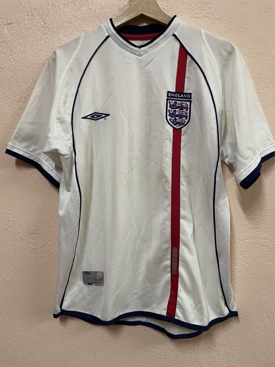 England 2002 Home World Cup Football Soccer Jersey Umbro England 2002 Home World Cup Football Soccer Jersey Umbro