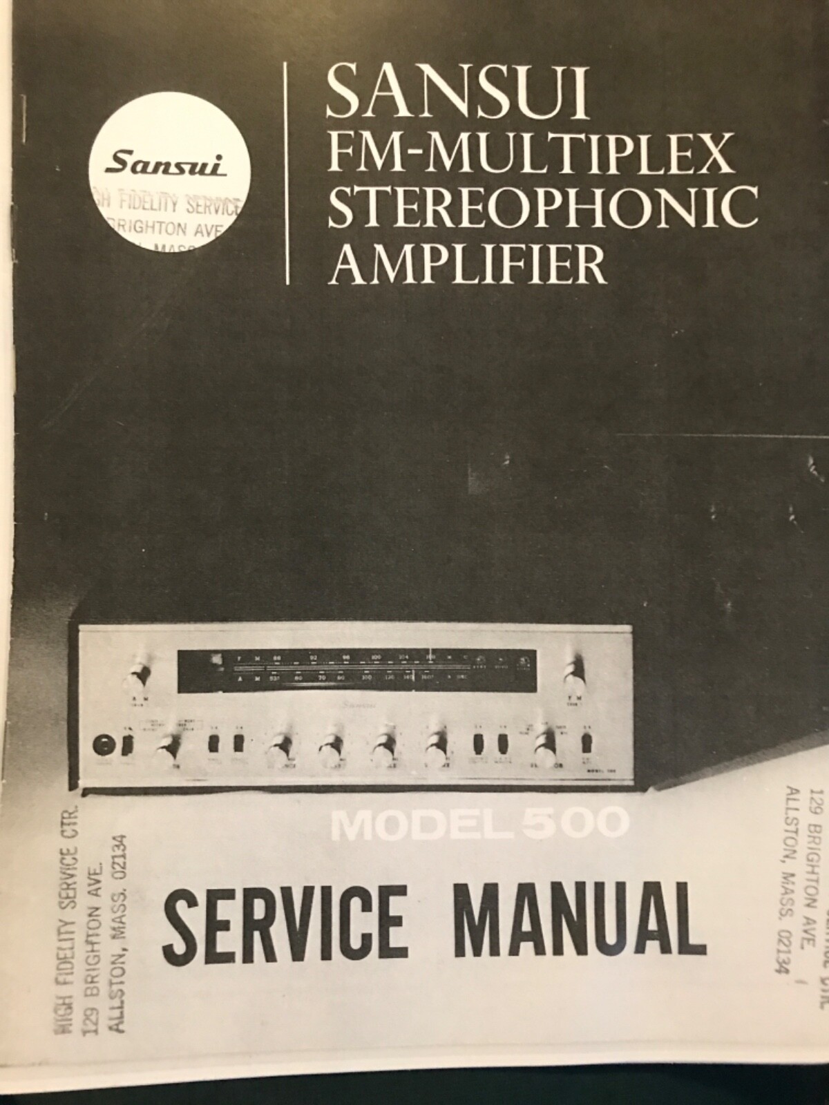 Sansui 500 Receiver Tuner Amplifier Service Manual photocopy eBay