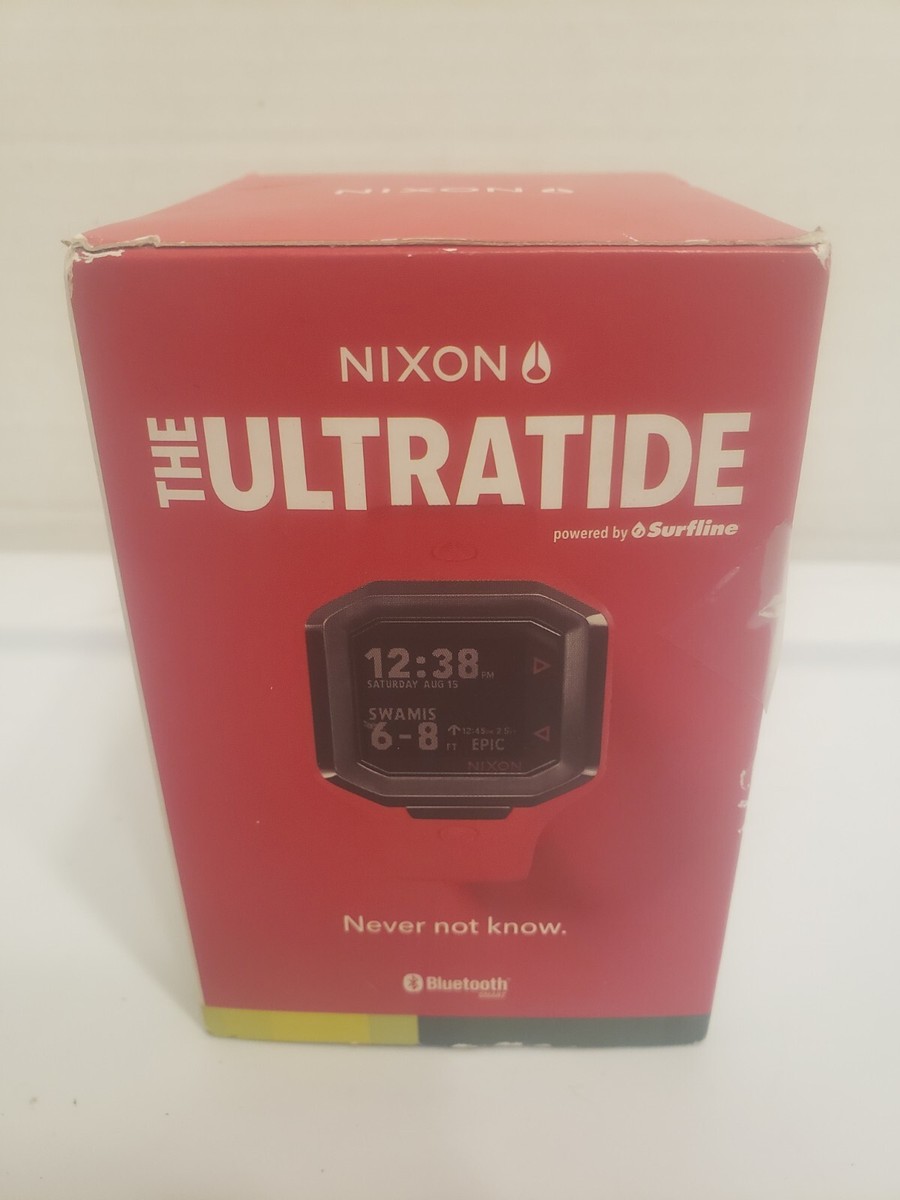 New Nixon Ultatide Wristwatch A476 Red Surfing UK