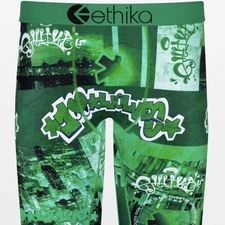 ETHIKA MENS STAPLE UNDERWEAR BOXER 100 WOLVES GREEN