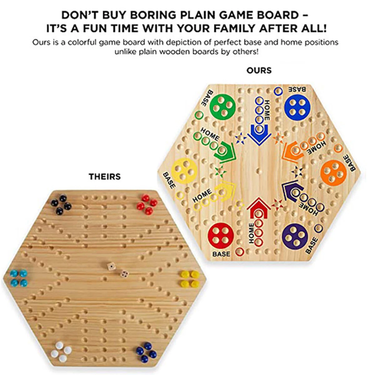 Marbles Board Game with 6 Dice and 30 Marble Balls Double-sided Board Game  FakIg | eBay
