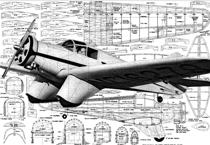 Aeronca Model L 36" Wingspan RC Airplane Kit Laser Cut Balsa & Ply ...