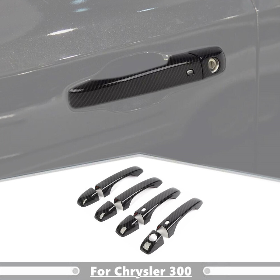 Car Exterior Door Handle Trim Cover For Chrysler 300 11-2023 Accessories Carbon