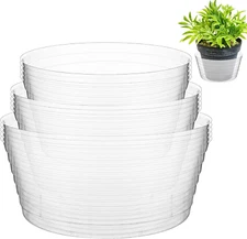 Plastic Plant Saucer Clear Deep Drip Tray Thickened Clear Plant Saucers Trays fo