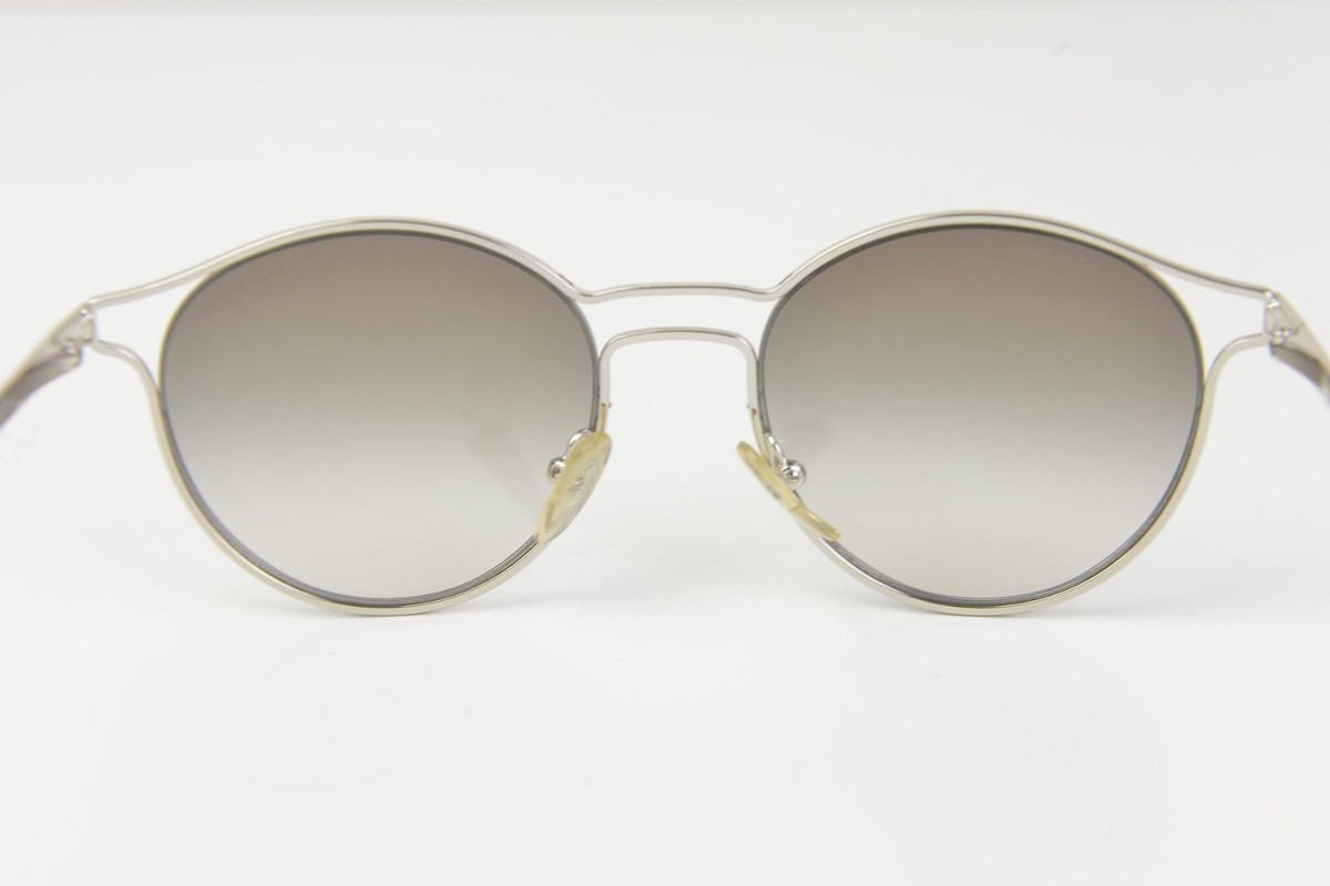 Prada women's sunglasses SPR 62S 53-19 1AB-0A7 140 2N Round Silver