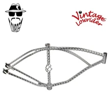 F&R ORIGINAL LOWRIDER 26" Bicycle HEXAGON TWIST BIRDCAGE Steel Frame CHROME