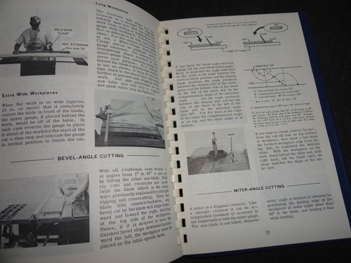 Craftsman 9 2929 "Job-Fitted" Bench Saws 1967 Handbook First Edition - Picture 5 of 8