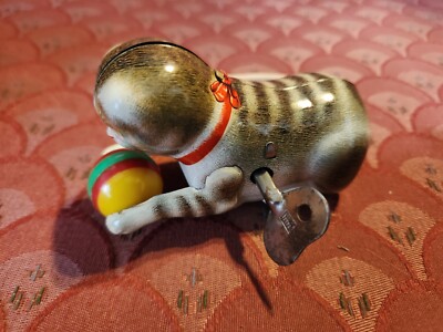 Kohler Wind-up Tin Cat W/Box Made in U.S. Zone Germany from the
