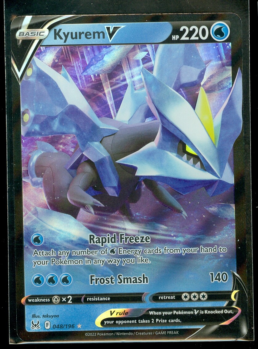 Pokemon KYUREM V 048/196 - Lost Origin - ULTRA RARE HOLO - - MINT
