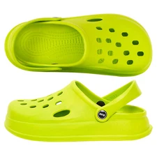 DIUS EVA Medical Clogs Unisex Green Slip On Shoes Lightweight Sandals Size 9.5