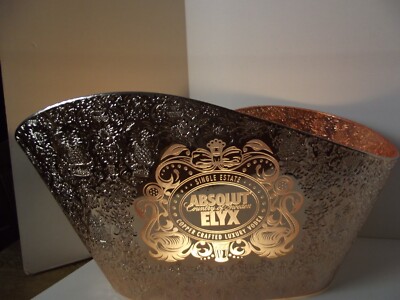 ABSOLUT ELYX Demask Copper Ice Bucket Illuminated Display LED White | eBay