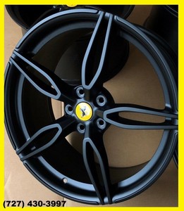 Details About Ferrari 458 Italia Speciale Aperta Wheels Oem 20 Matte Black Rims Caps 488 Gtb