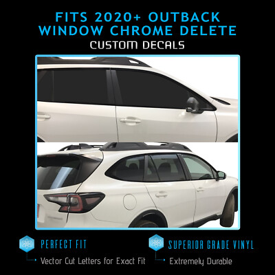 For 2020-2021 Subaru Outback Precut Window Chrome Delete Blackout Kit
