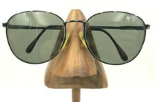 Vintage Bugle Boy BB-15 BDM Marine Black Metal Oval Sunglasses Frames