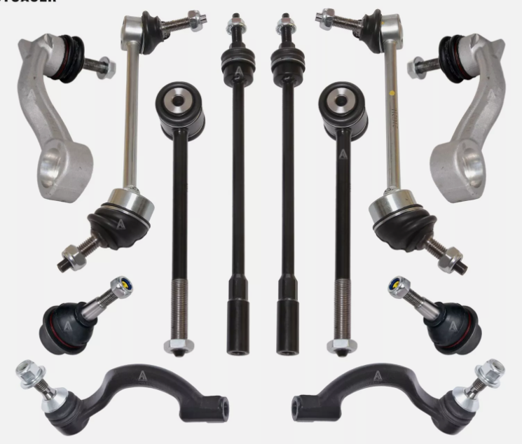 Front & Rear Suspension Sway Bar Links, Tie Rods & Ball Joint Kit 12p for Jaguar