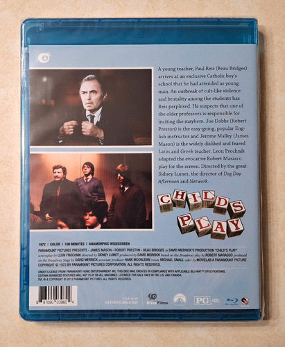 Child's Play Blu-Ray 1972 Olive Films Sidney Lumet NEW SEALED Out of Print - Picture 2 of 3