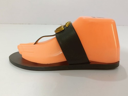 GUCCI MARMONT BLACK LEATHER FLAT SANDALS SIZE, EU36, US6 - Picture 7 of 21
