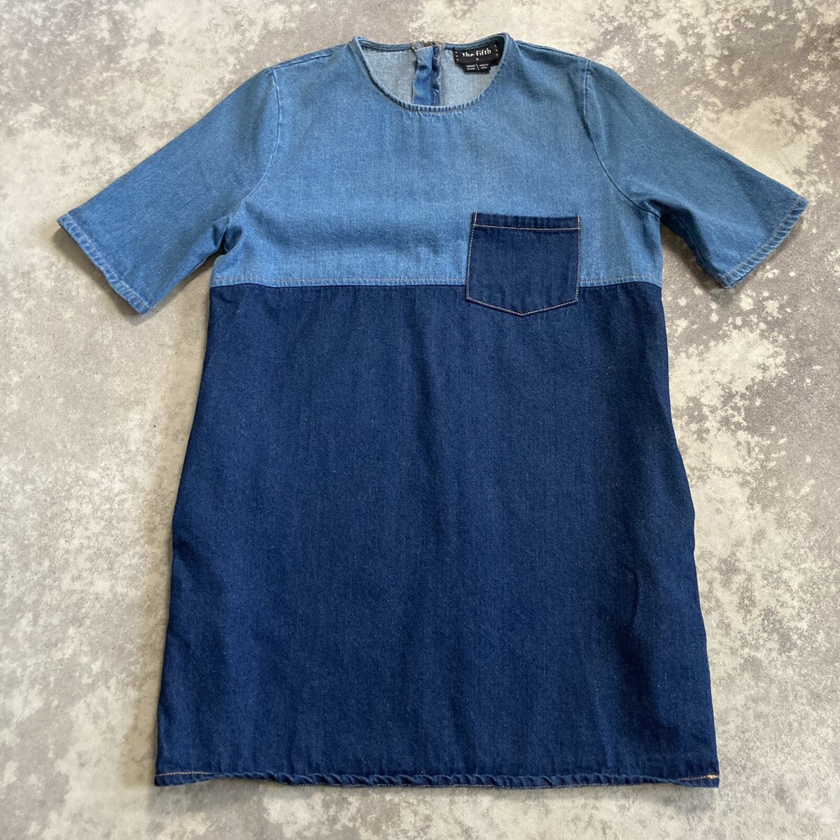 the fifth label denim dress The Fifth Label Mini Dress Womens Small Blue Downtown Denim Pockets Short