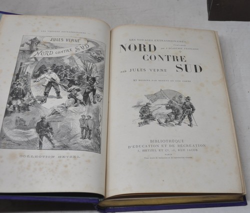 Jules VERNE Nord contre sud Edition Hetzel, Paris 1887 violet E.O - Foto 12 di 18