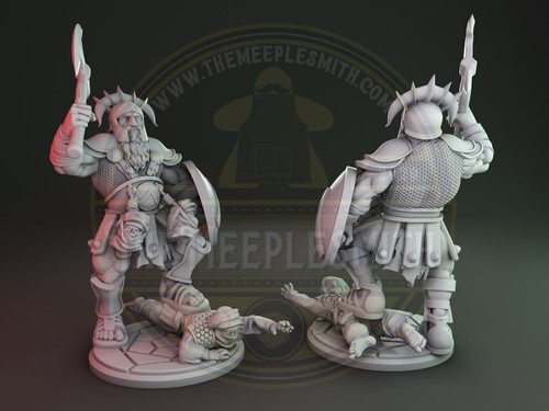 Spartan heroes with spears for tabletop and wargames - Picture 3 of 15